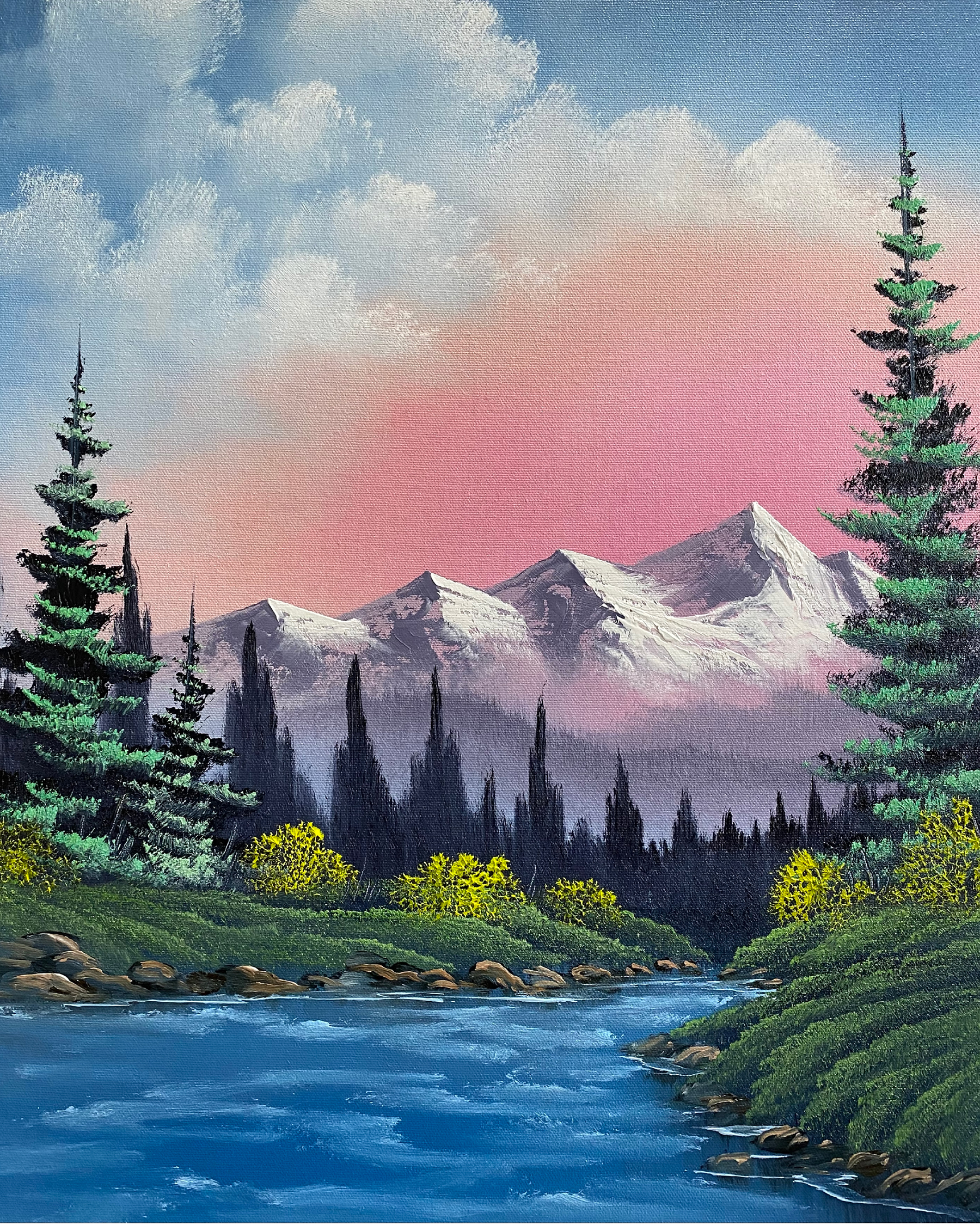 The Bob Ross Wet-on-Wet Technique® -- it’s real oil painting folks!